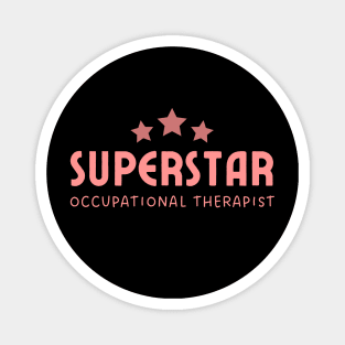 Occupational Therapist Superstar – Typography – Peach Magnet